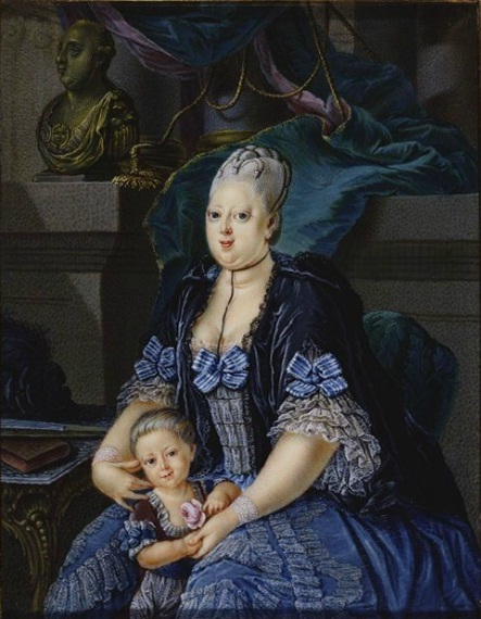 Caroline-Mathilde de Hanovre et Frédéric VI de Danemark - par Voigts - 1773